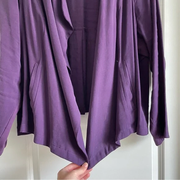 Torrid Twill Drape Jacket in Purple Indigo Size 4 - Picture 10 of 11